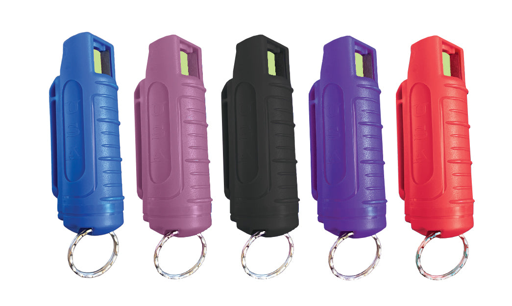 1/2 oz. Blue Heat Pepper Spray Canister with hard case & key ring