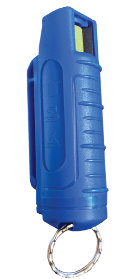 1/2 oz. Blue Heat Pepper Spray Canister with hard case & key ring